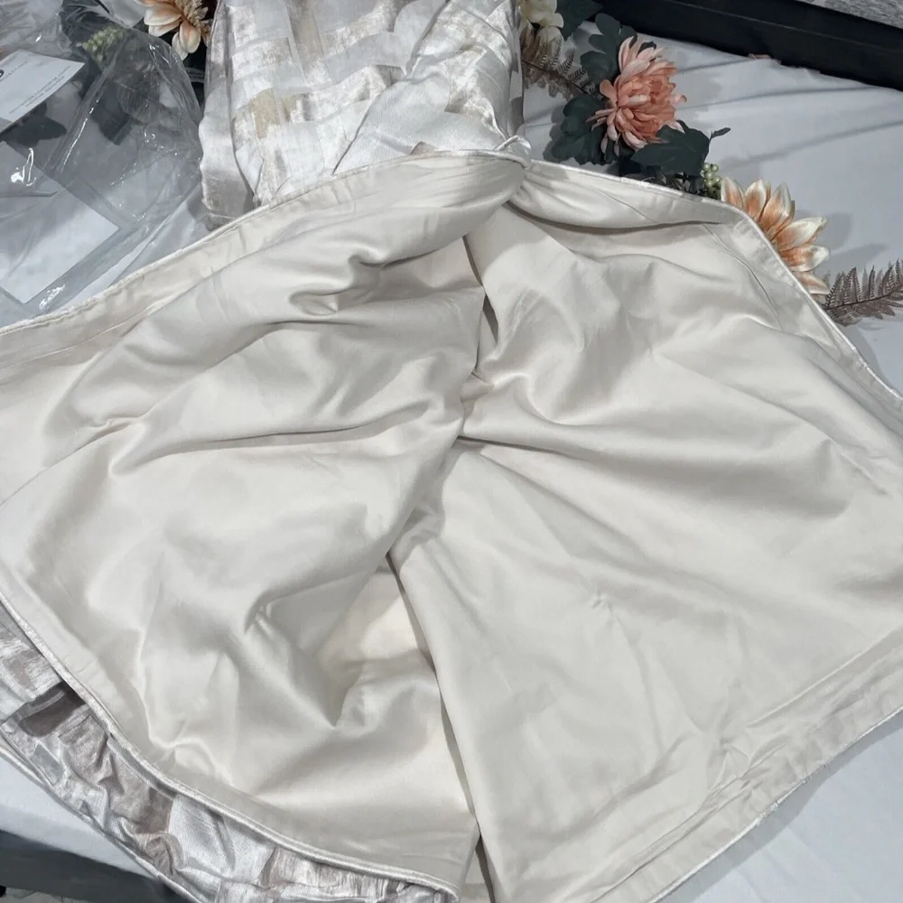 NIB $335 [ Full /‎ Queen ] Duvet Cover for Hotel Collection Fresco Metallic Gold